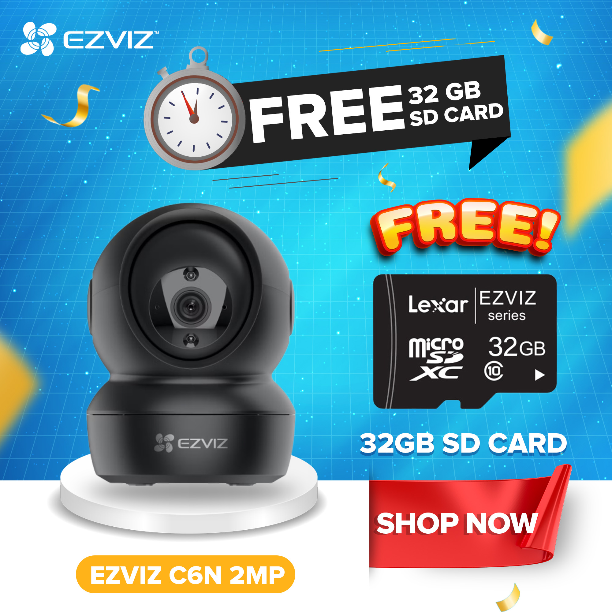 Home Security WiFi Camera EZVIZ C6N Black FHD 1080P CCTV IP Camera
