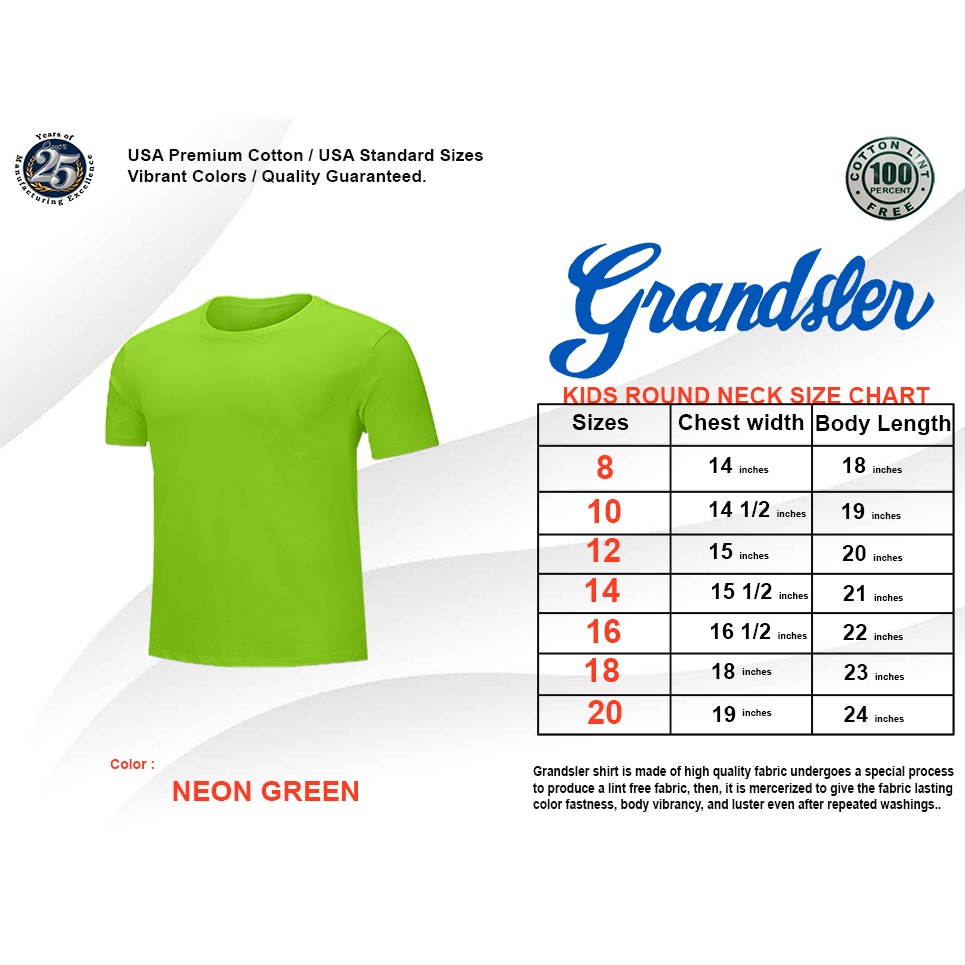childrens plain neon t shirts