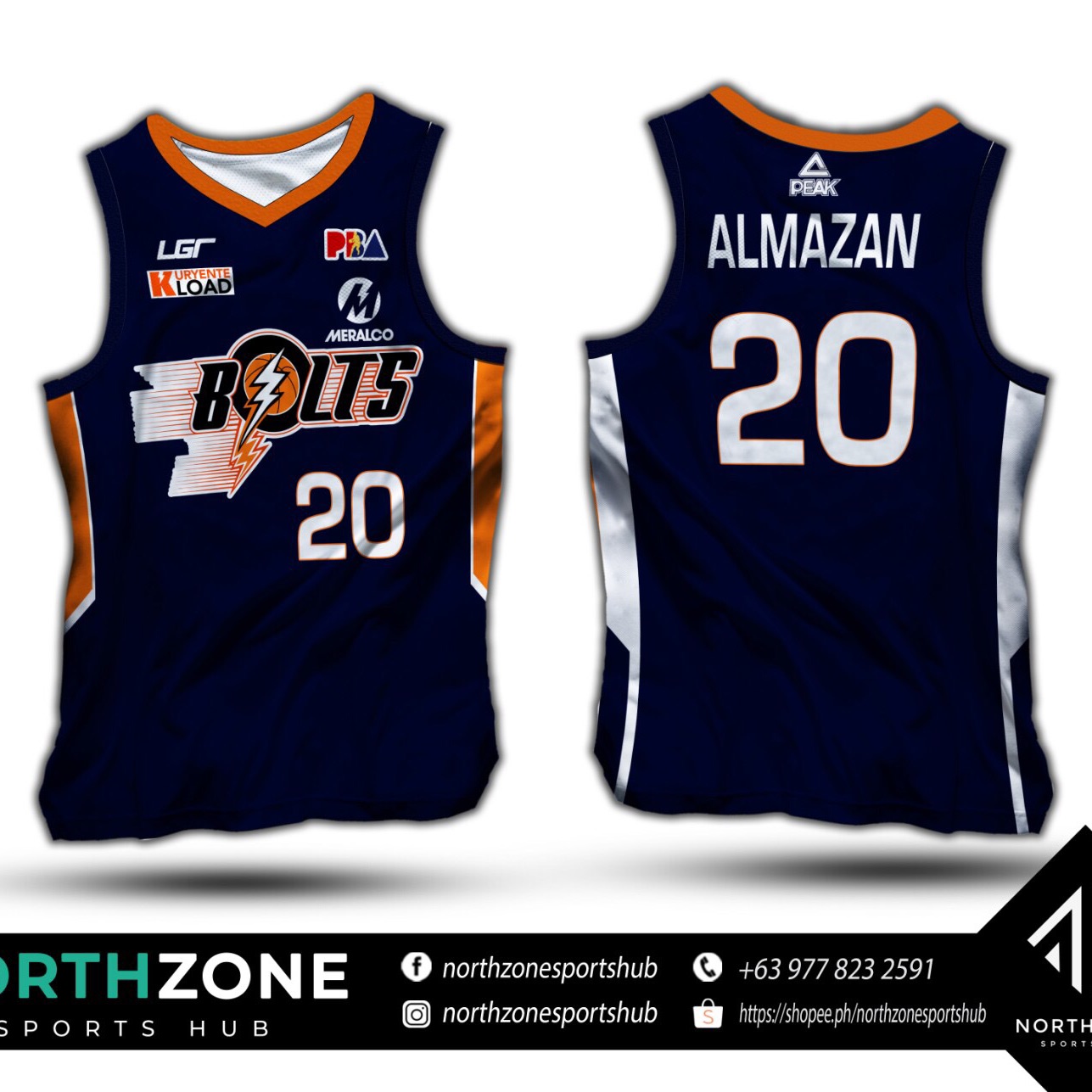 meralco bolts jersey