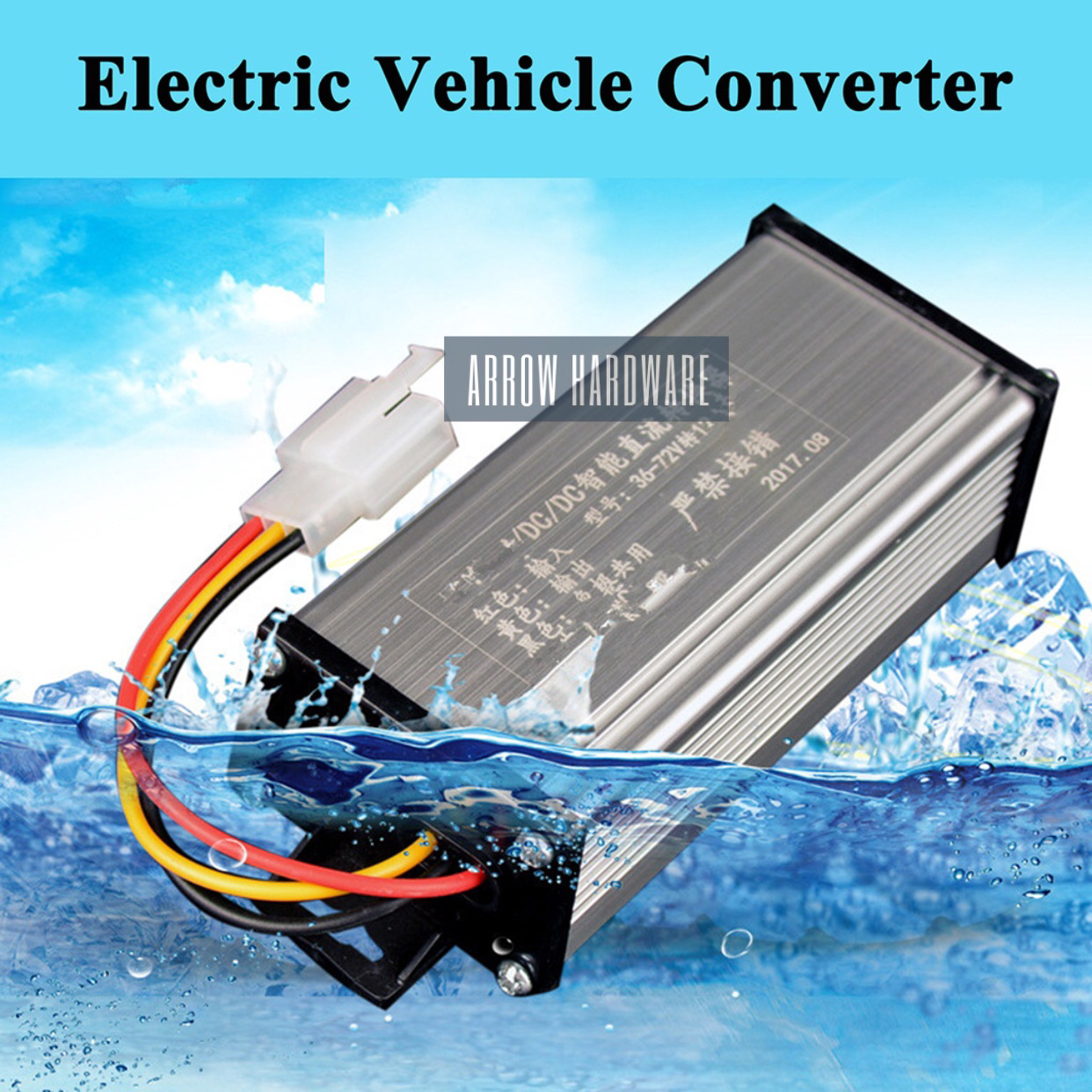 Transformateur DC Réducteur De Tension 36V/48V/60V/72V Vers 12V 10A - Adaptateur C1210 Pour Vélo/camping-car - Marque Sodial