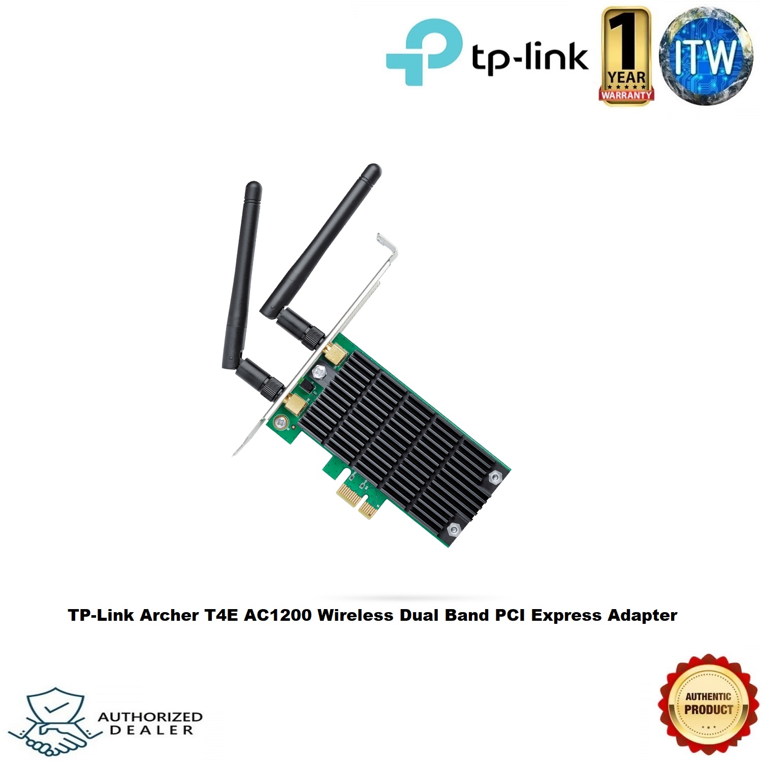 TP-Link Archer T4E PCI Express WiFi Banda Dual AC1200 - Tarjeta Red