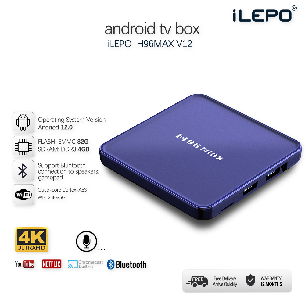H96 Max V12 4k Ultra HD Android 12 Tv Box Dual Wifi