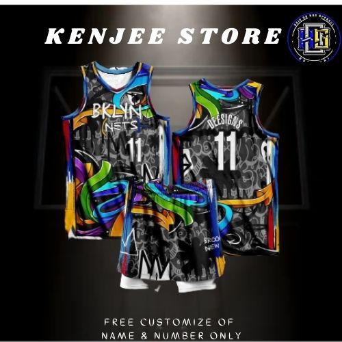 NEW BROOKLYN 22 EDITION CUSTOMIZE OF NAME & NUMBER FOR FREE Full sublimation  high quality fabrics basketball jersey