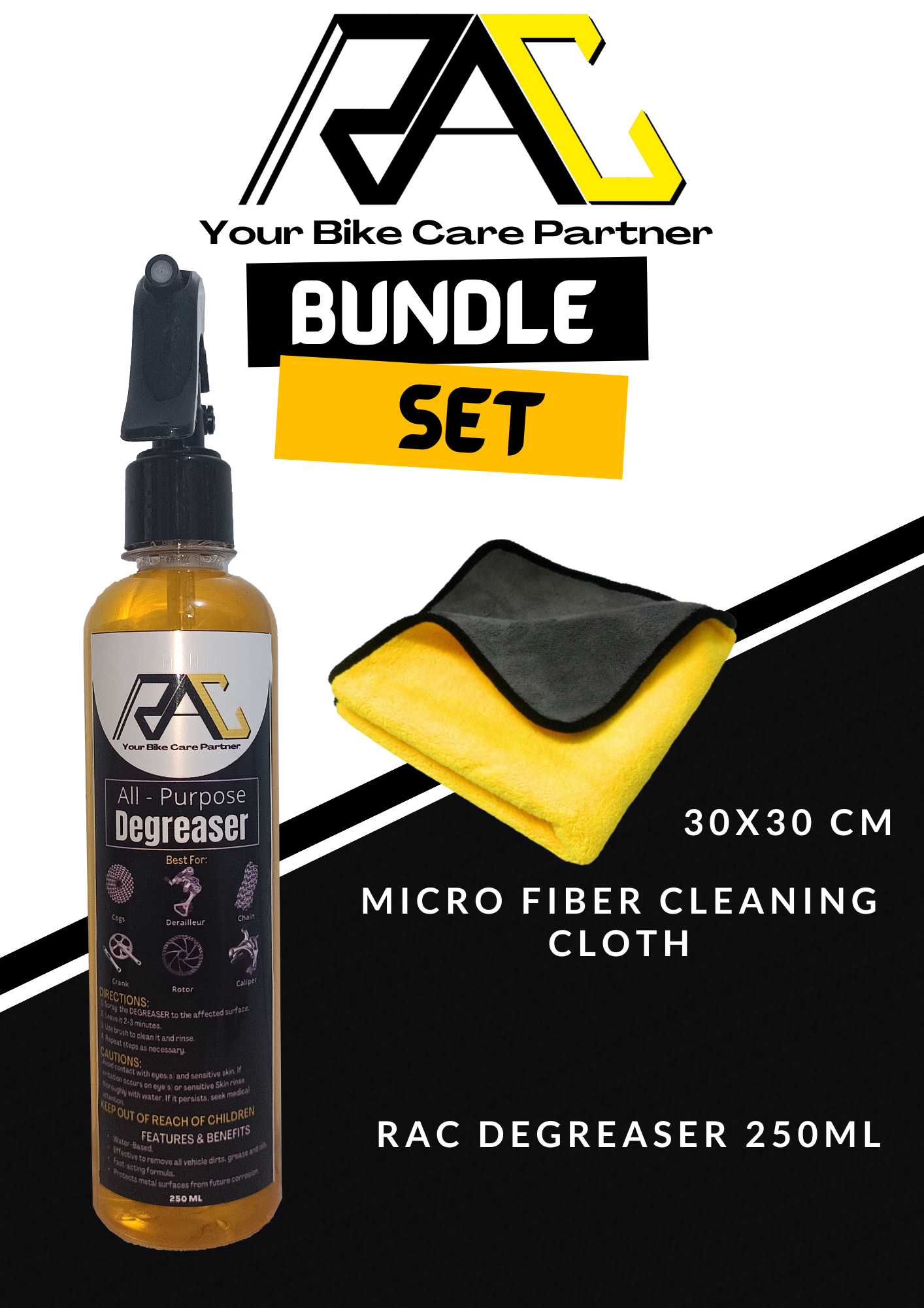 RAC Bike/Motorcycle All Purpose Degreaser 250ml Trigger Spray with