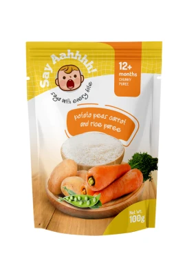 3 Say Aahhhh Potato Peas Carrot and Rice Puree (100g)