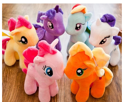 my little pony plush set