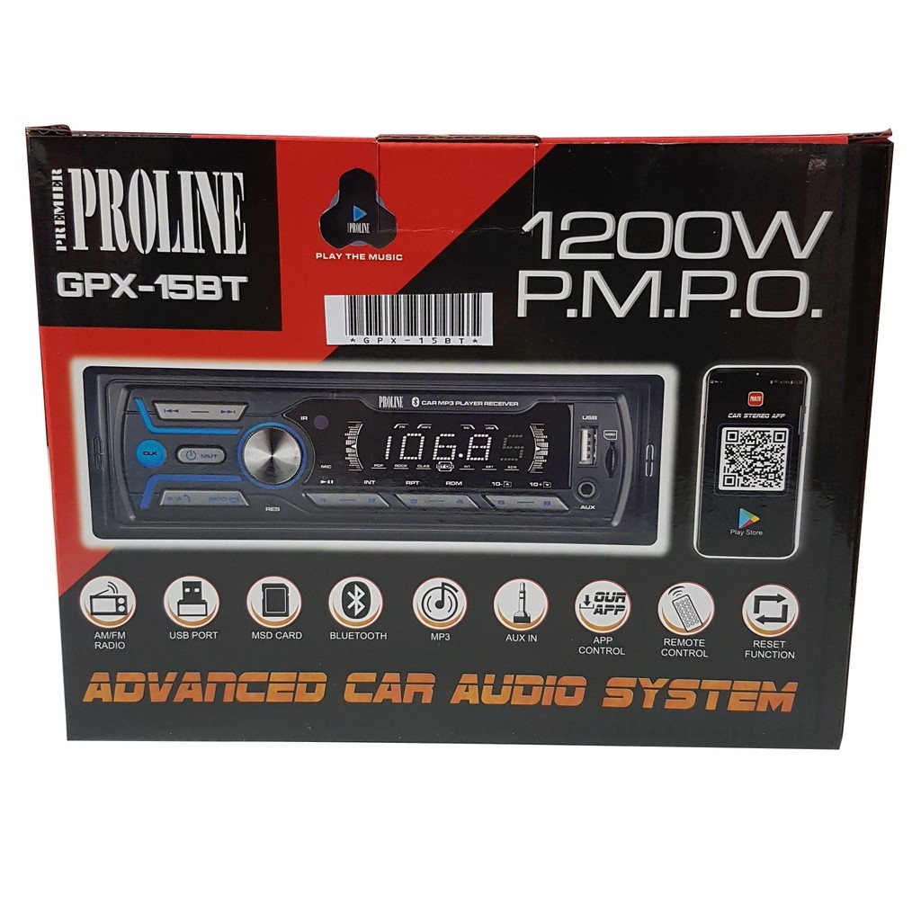 Proline GPX15BT Car Stereo w/ AM/FM Bluetooth USB MP3 Player Lazada PH