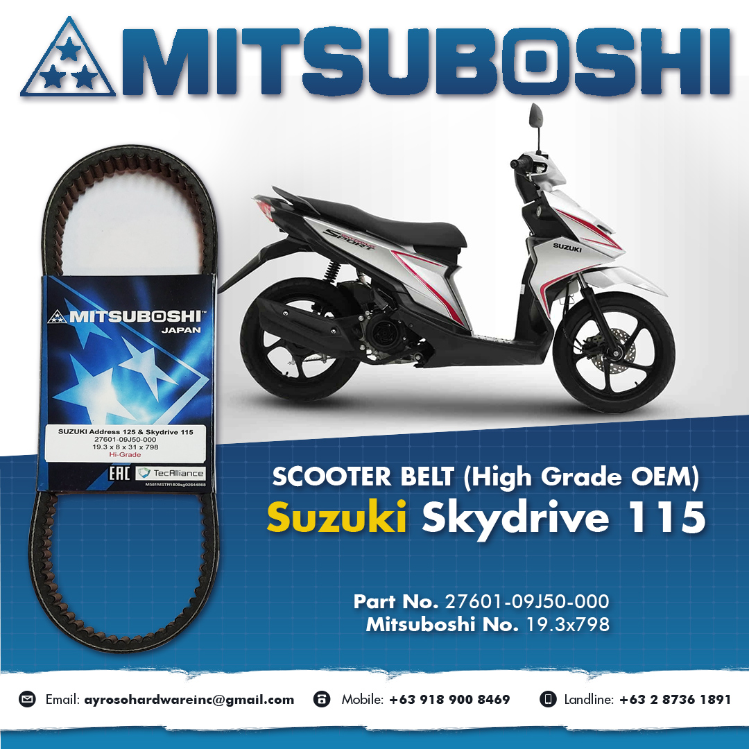 Mitsuboshi Scooter Belt for SUZUKI Skydrive 115 | Lazada PH