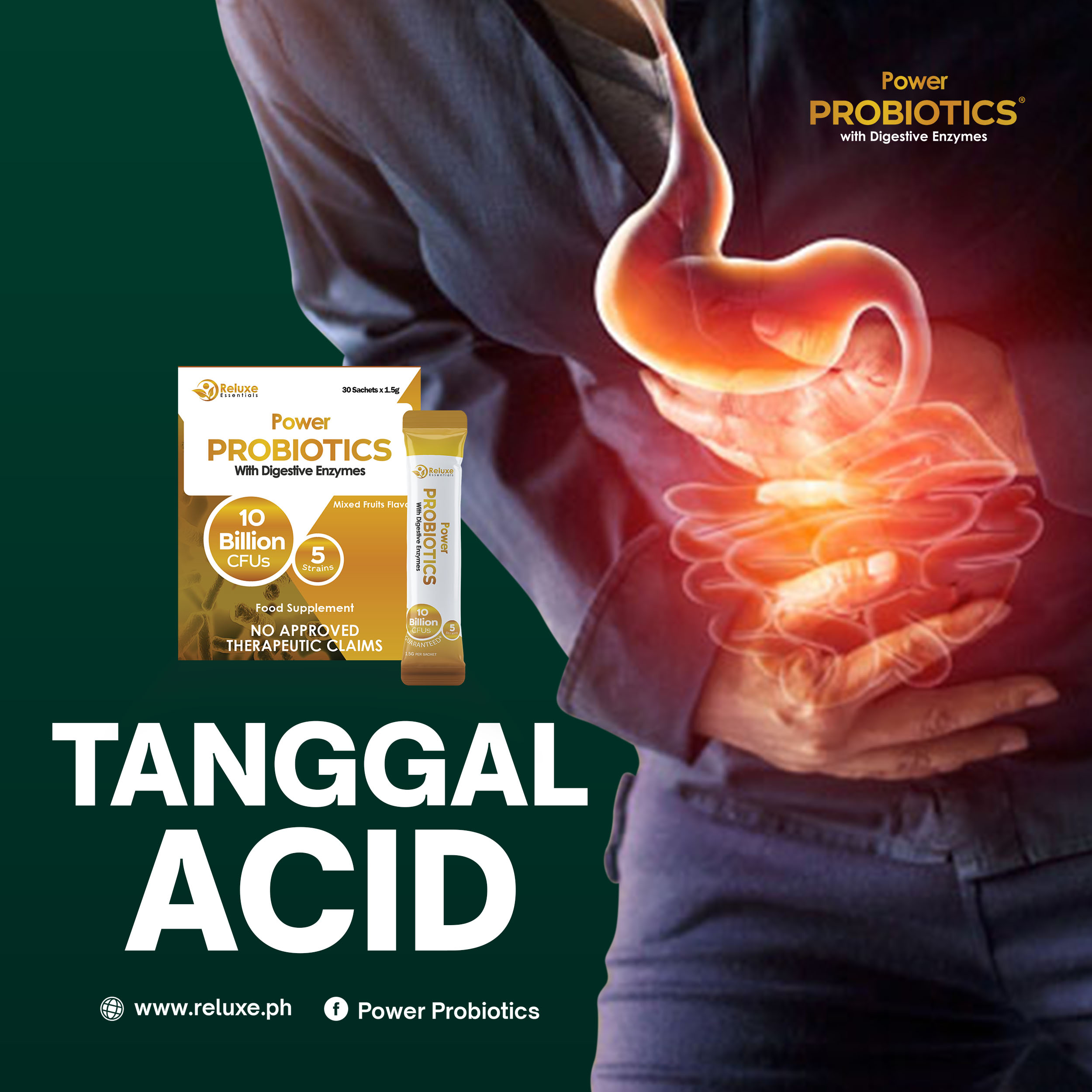 POWER PROBIOTICS 10B CFU w/ Digestive Enzymes Lazada PH