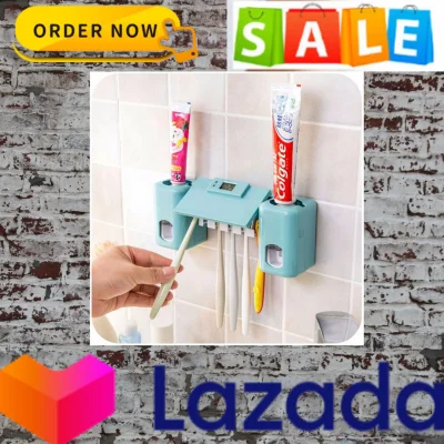 Toothbrush Case Holder Wall Mounted Automatic Toothpaste Dispenser Toothpaste Dispenser and Toothbrush Holder Toothpaste Dispenser with Toothbrush Holder Organizer Set BEST SELLER Toothpaste Dispenser and Toothbrush HolderAutomatic Toothpaste Dispenser
