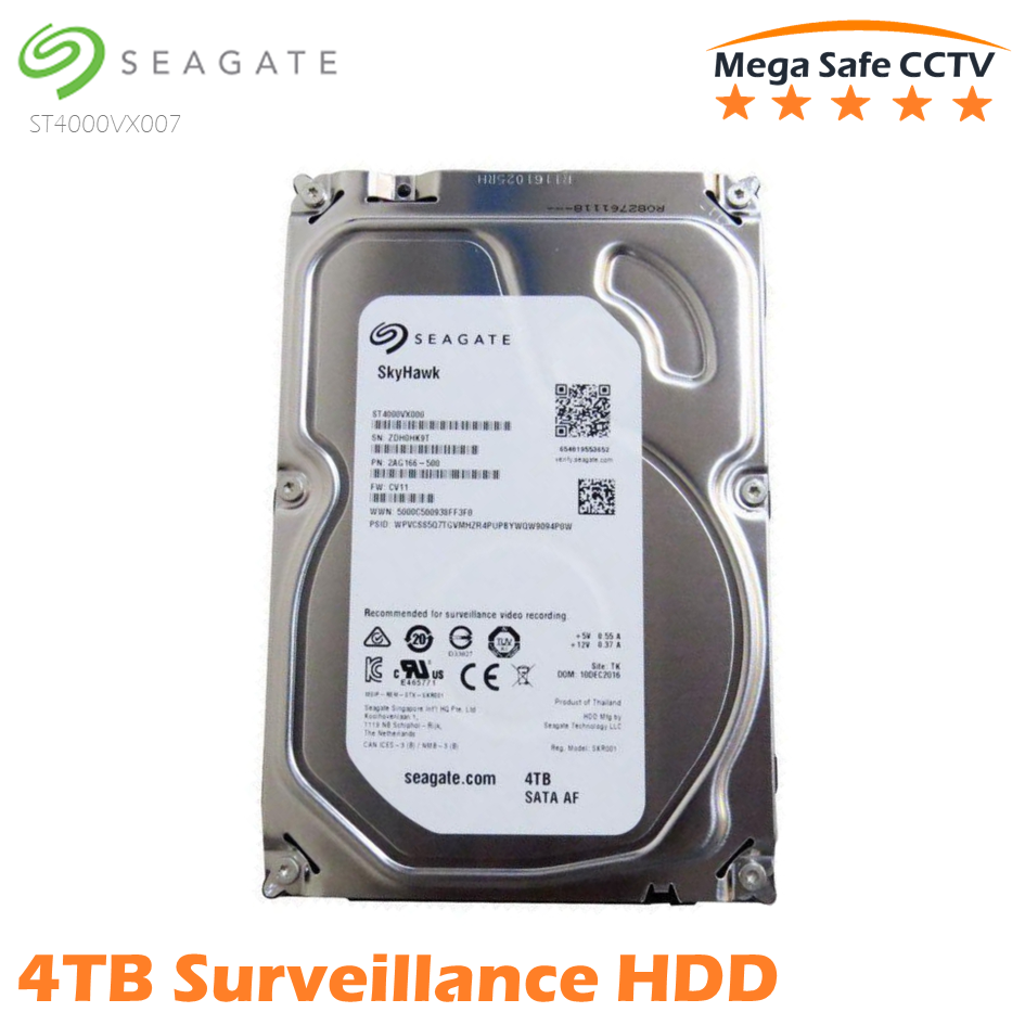 Seagate SkyHawk Surveillance HDD 4TB 64MB Cache SATA 6Gb/s 5900RPM