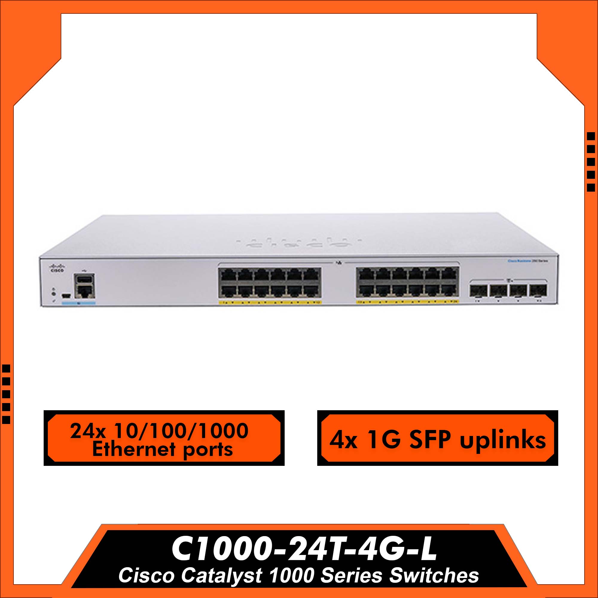 シスコシステムズ Cisco Catalyst 1000 卓上型 L2スイッチ (1Gx8、コンボx2) 目安在庫=○