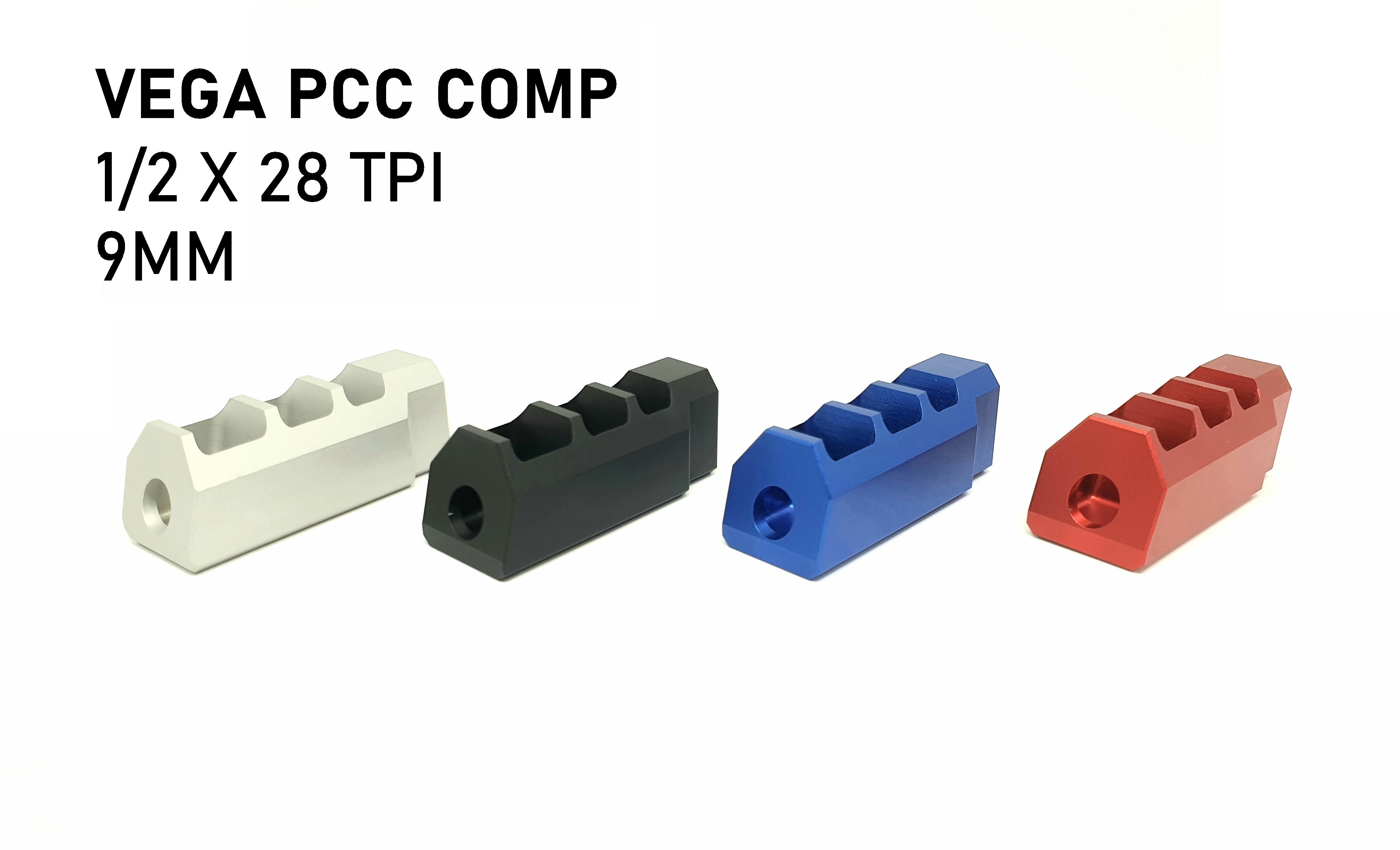 VEGA PCC Comp Brake 1/2 X 28 TPI 9mm Compensator Muzzle Device