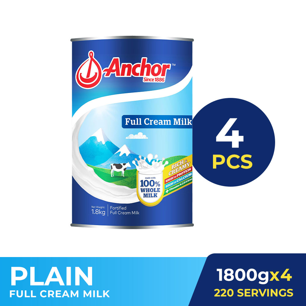 Anchor Full Cream Milk Powder Plain 18kg X4 Lazada Ph