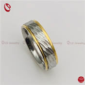 LS Jewelry Dual Color 18K Gold and Silver Rings