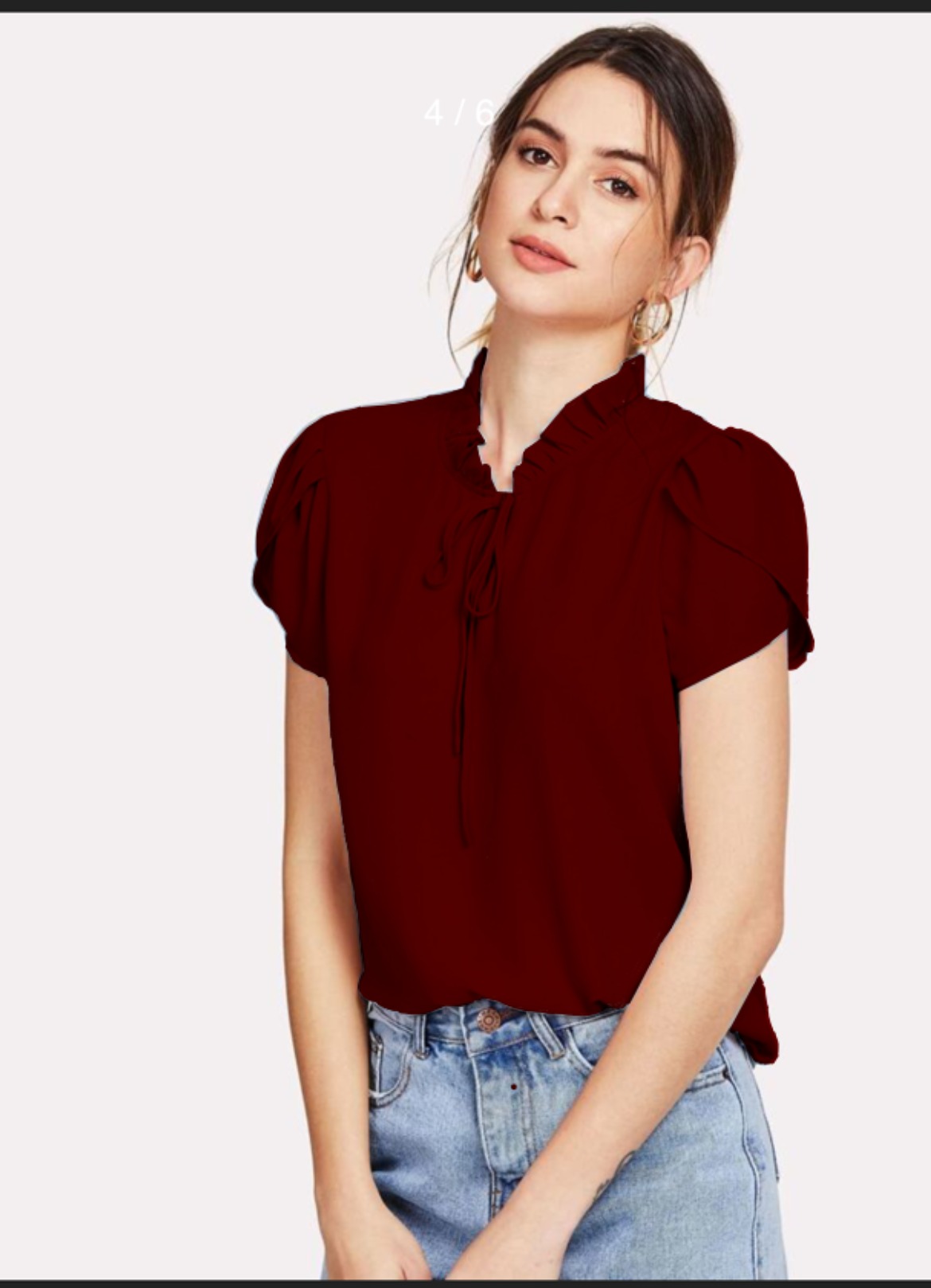 Petal sleeve blouse | Lazada PH