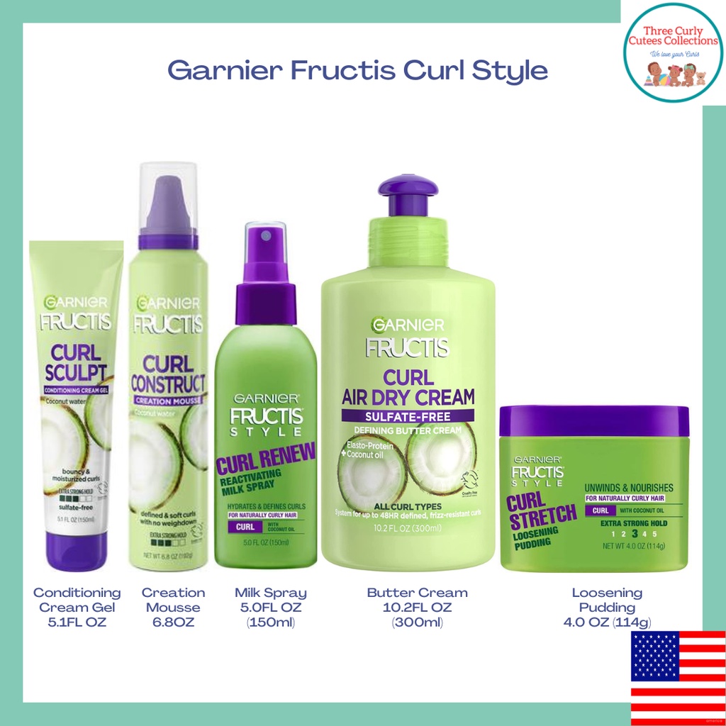 Garnier Fructis Curl (Cream Gel, Creation Mousse, Milk Spray, Butter Cream  & Loosening Pudding) | Lazada PH