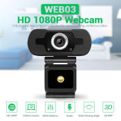 1080P Wide Angle Auto Focus Webcam with Built-in Microphone