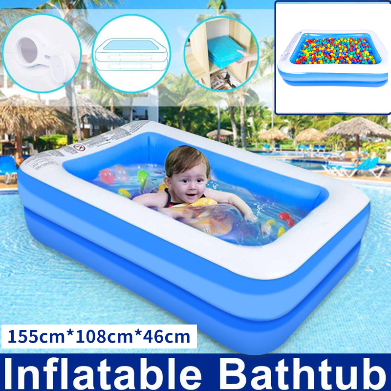 Swimming Pool Rectangular Inflatable Swimming Pool PVC Pool Bathing ...
