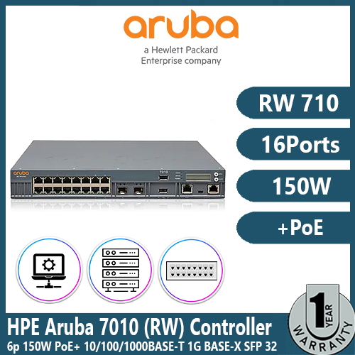 HPE Aruba 7010 (RW) Controller - network management device 16p 150W ...