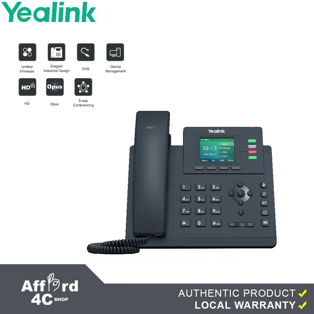 Yealink SIP T30P HD Voice 2 3 LCD PoE Support Wall Mountable Entry Yealink SIP T30P HD Voice 2 3 LCD PoE Support Wall Mountable Entry