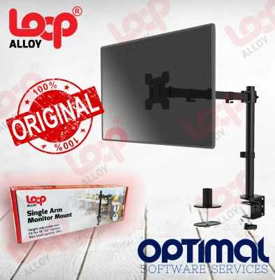 Loop Alloy Single Monitor Mount C-clamp and Grommet