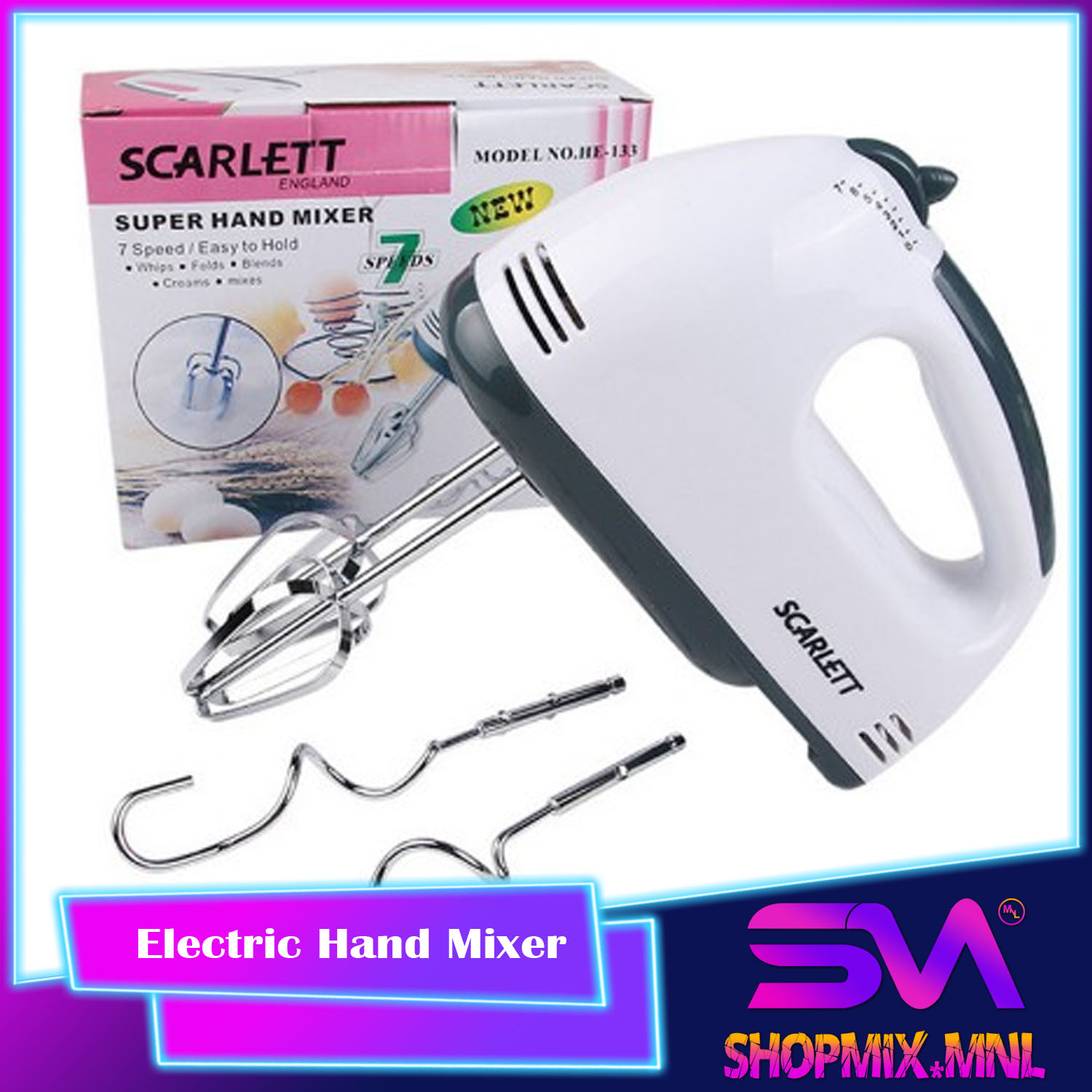 SHOPMIX Baking Electric Hand Mixer Professional Lazada PH