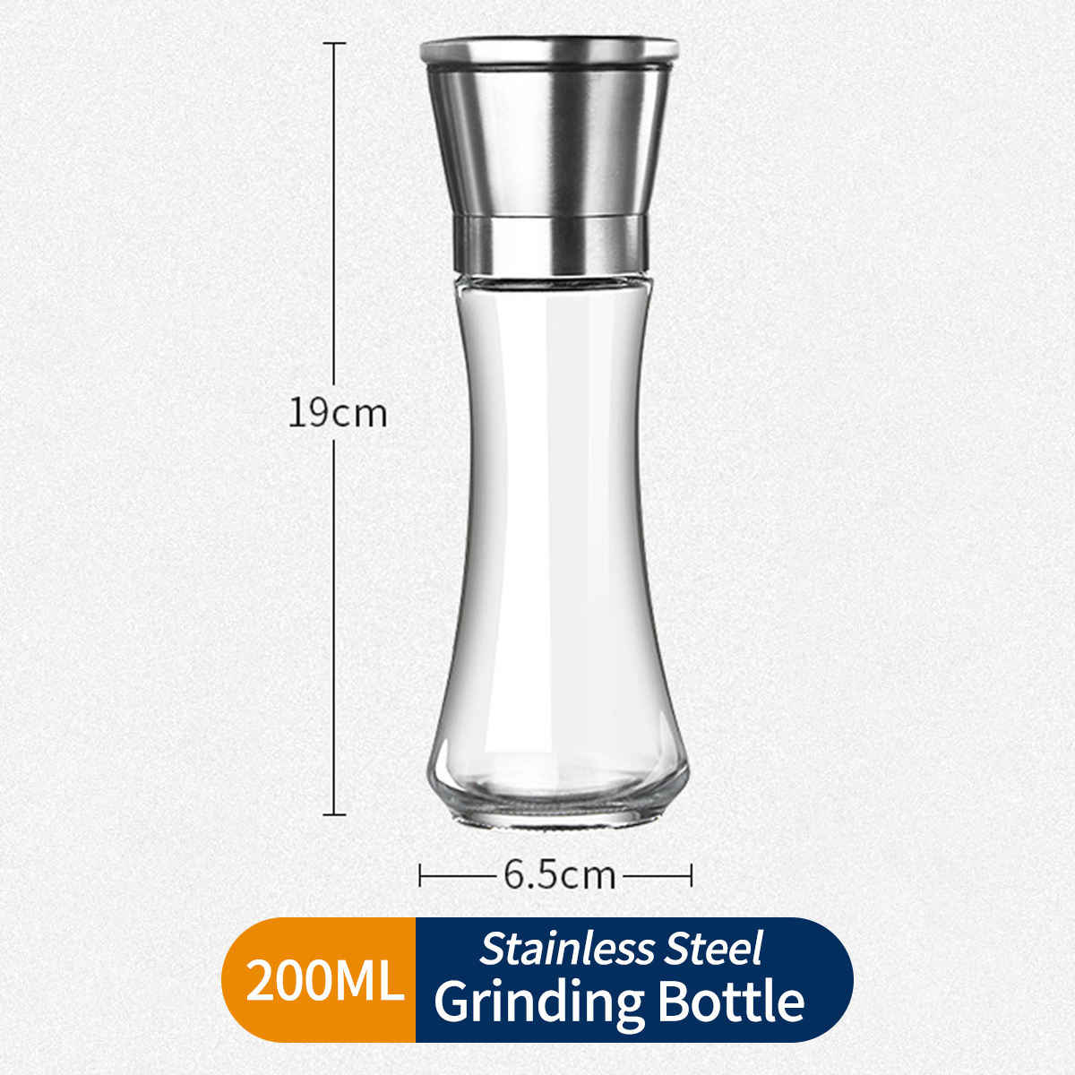 Grinding bottle salt pepper grinder thickened glass grinder shaker