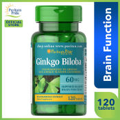 Puritan's Pride Ginkgo Biloba 60mg - 120 Tablets