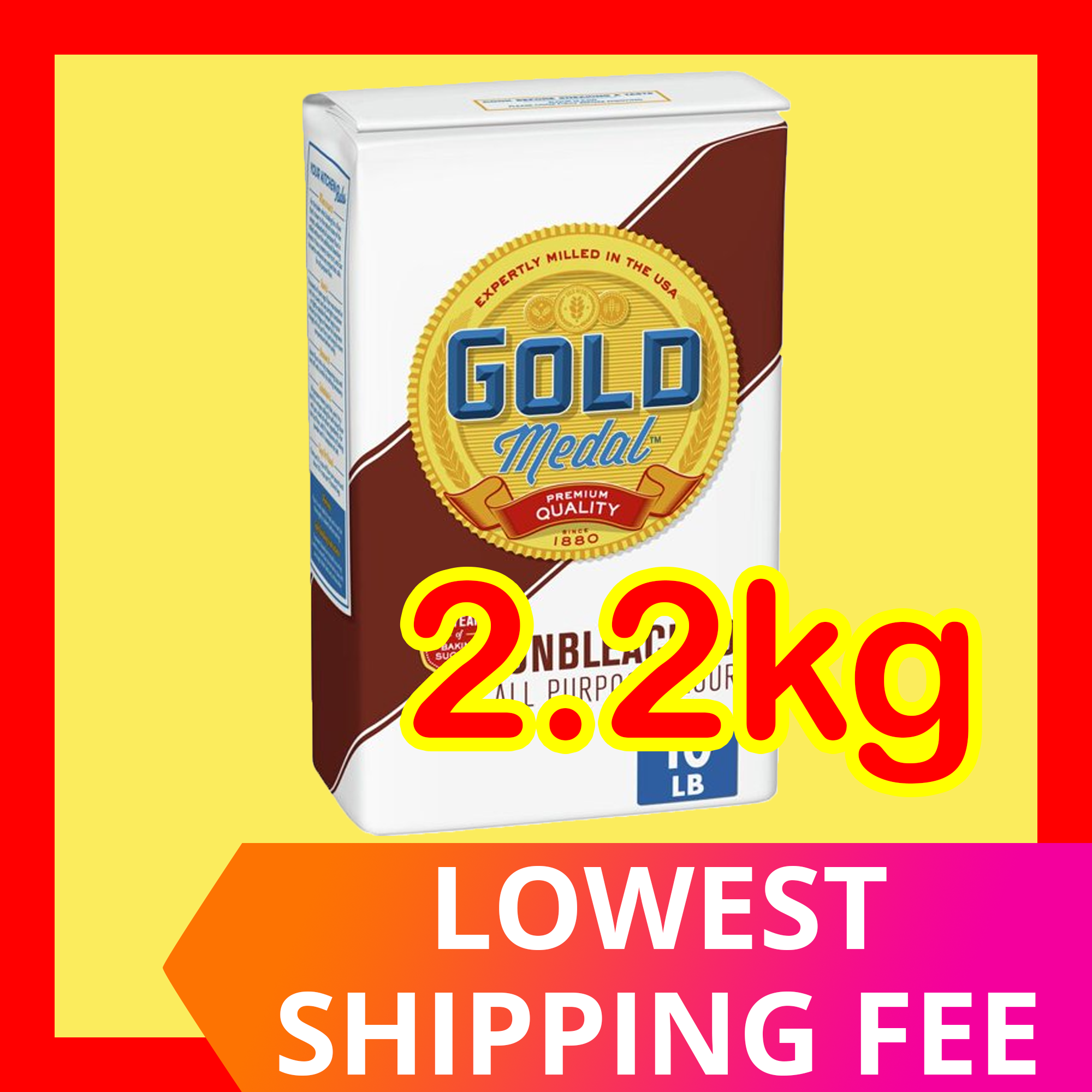 2.26kg 5lb Gold Medal UNBLEACHED ALL PURPOSE FLOUR (EXPIRY JANUARY 19