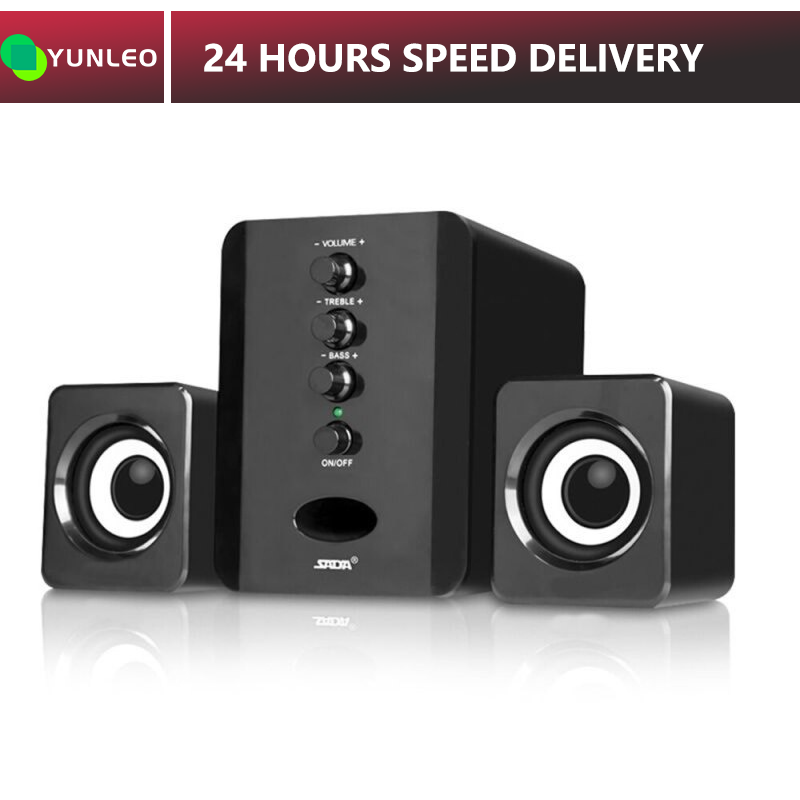 USB wired computer speaker bass stereo music player subwoofer speaker