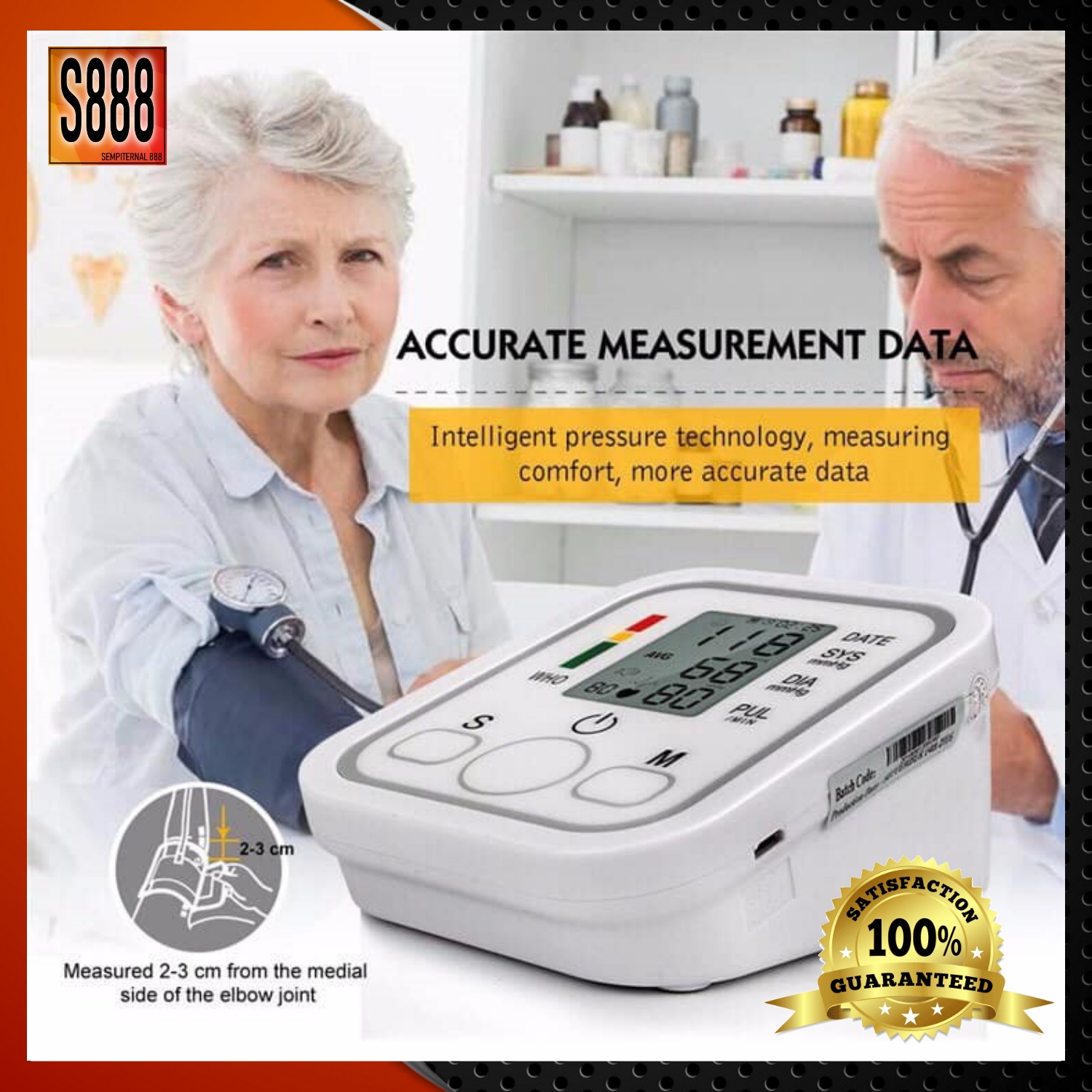 electronic digital automatic arm blood pressure monitor