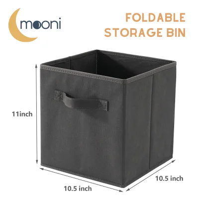 Mooni Foldable Storage Box Organizer Without Cover (multi-purpose, collapsible, non-woven bin cube)