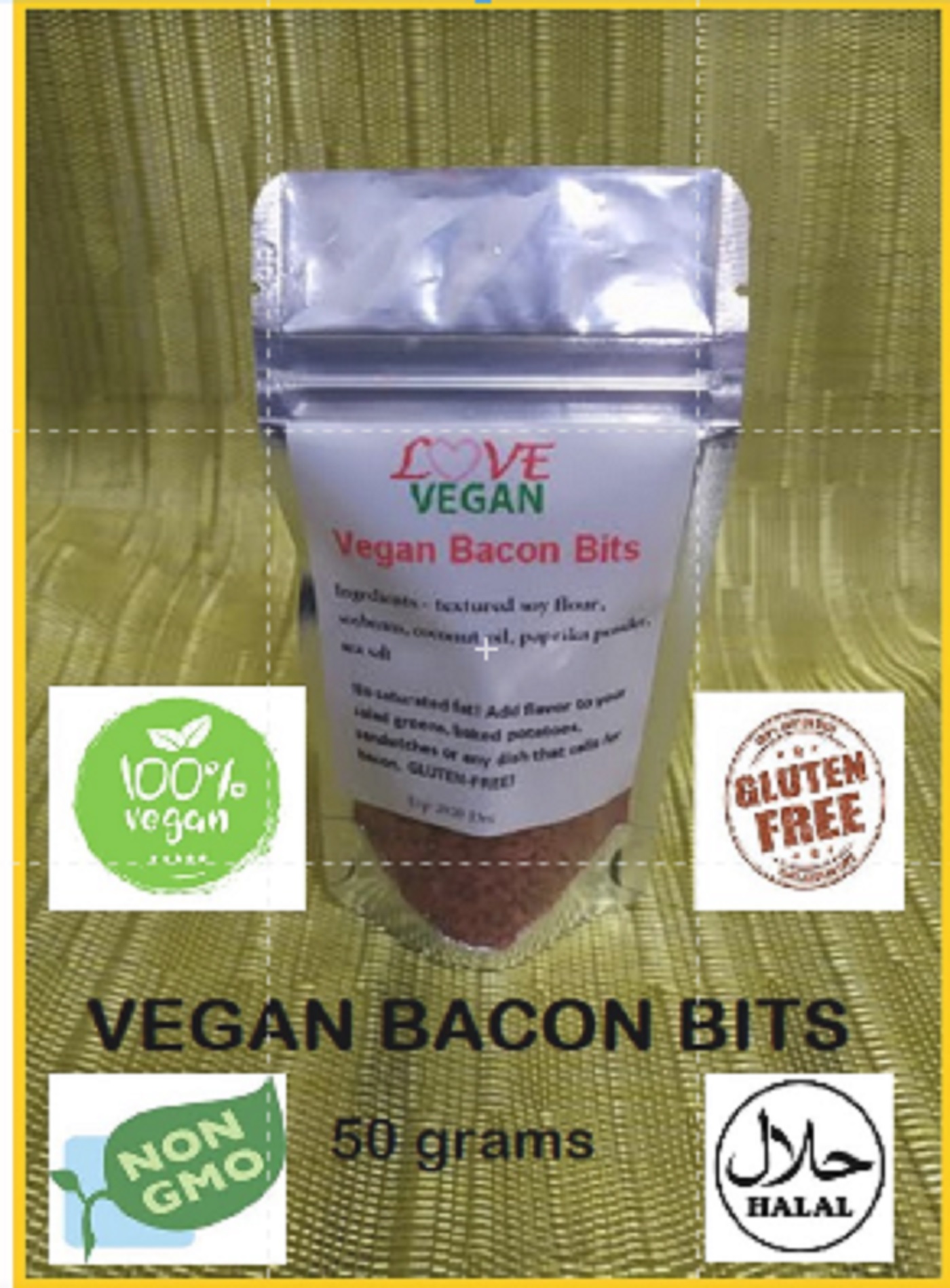 Vegan Bacon Bits (vegetarian bacon bits) GlutenFree Lazada PH
