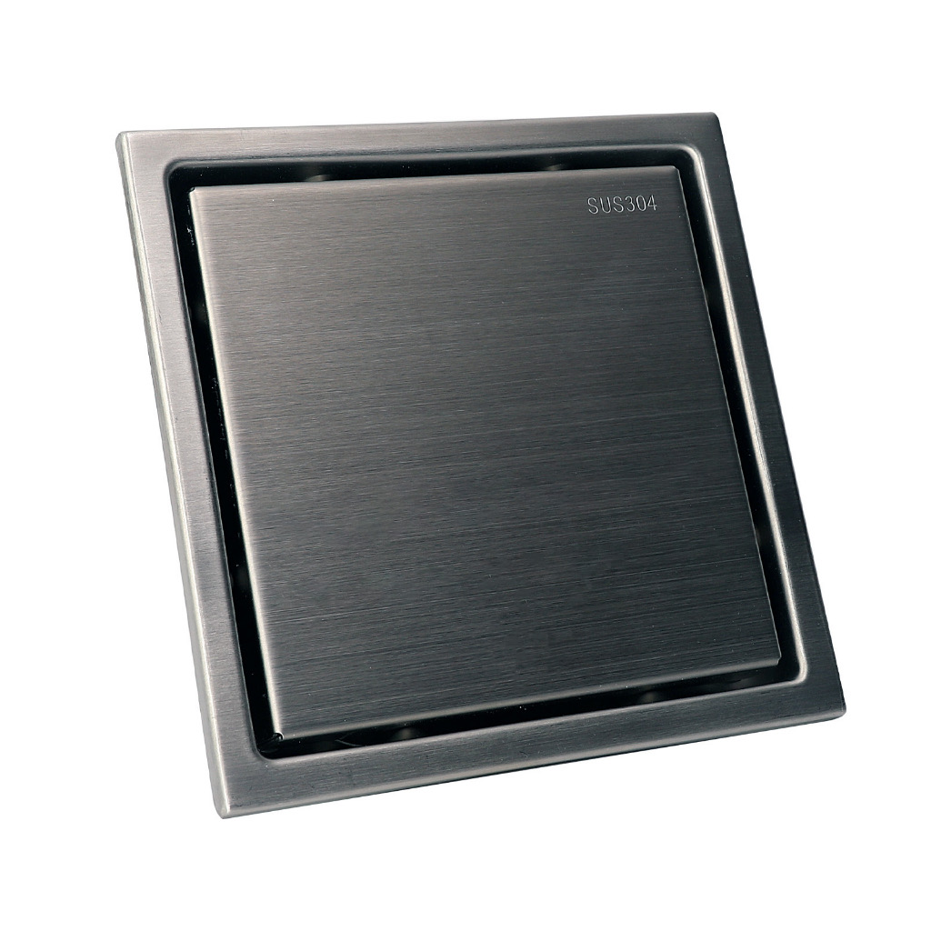 1/2/5PCS 10cm Tile Insert Square Smart Floor Grate Waste Drain Shower Bathroom
