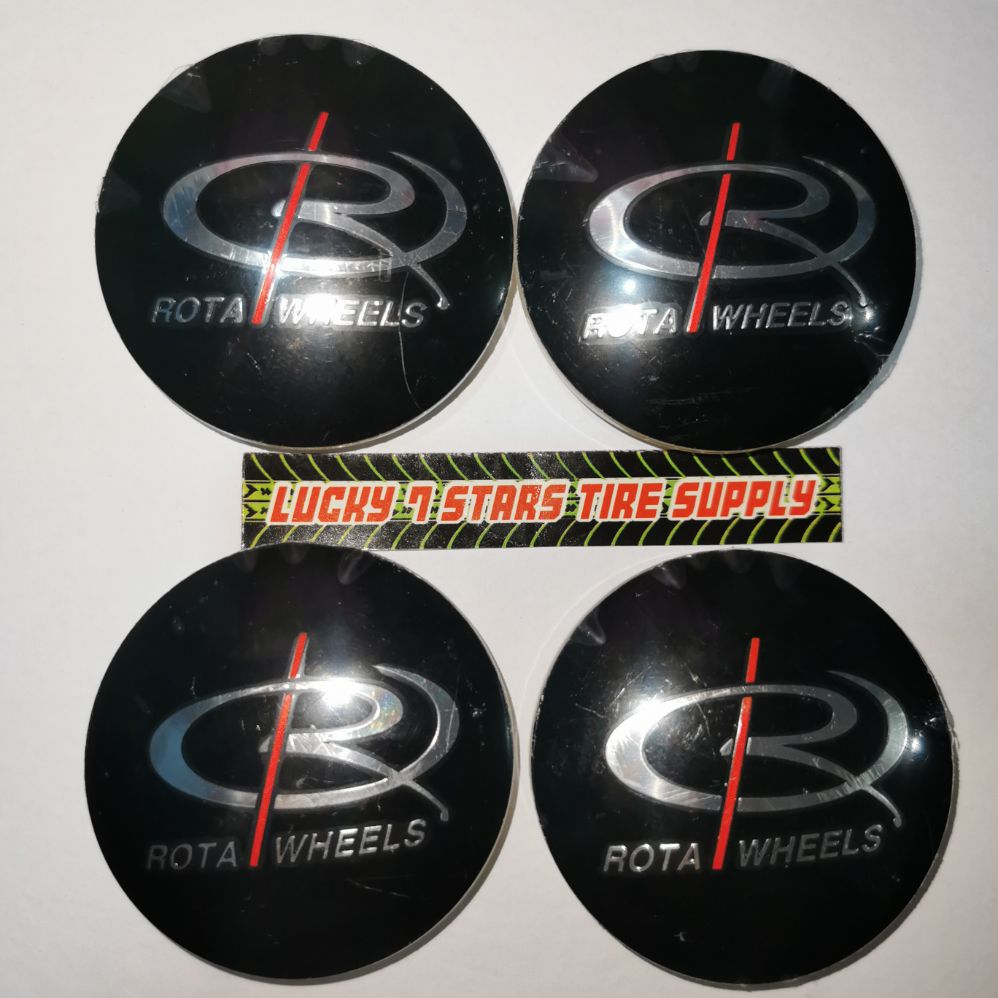 Rota Dome Center Caps 4 pcs. Brand New (57mm center cap diameter, 53mm