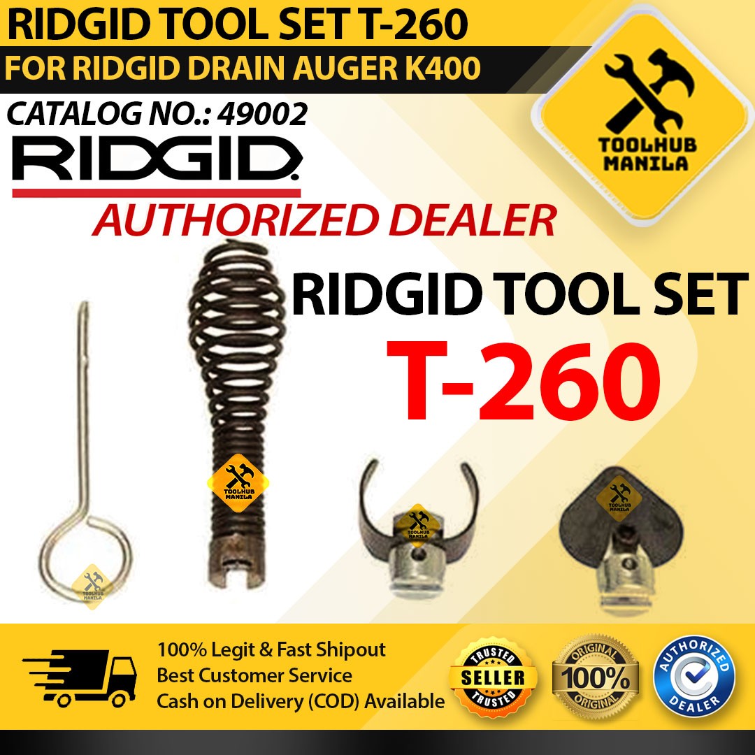 Ridgid Tool Set T260 for Ridgid Drain Auger K400 Blades Lazada PH