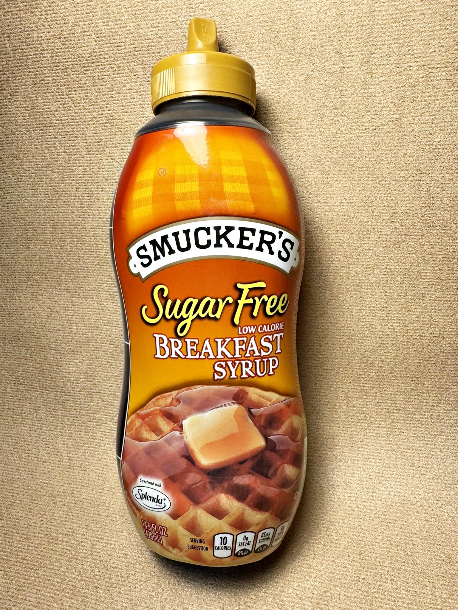 Smucker's Sugar Free Low Calorie Pancake Breakfast Syrup sweetened w