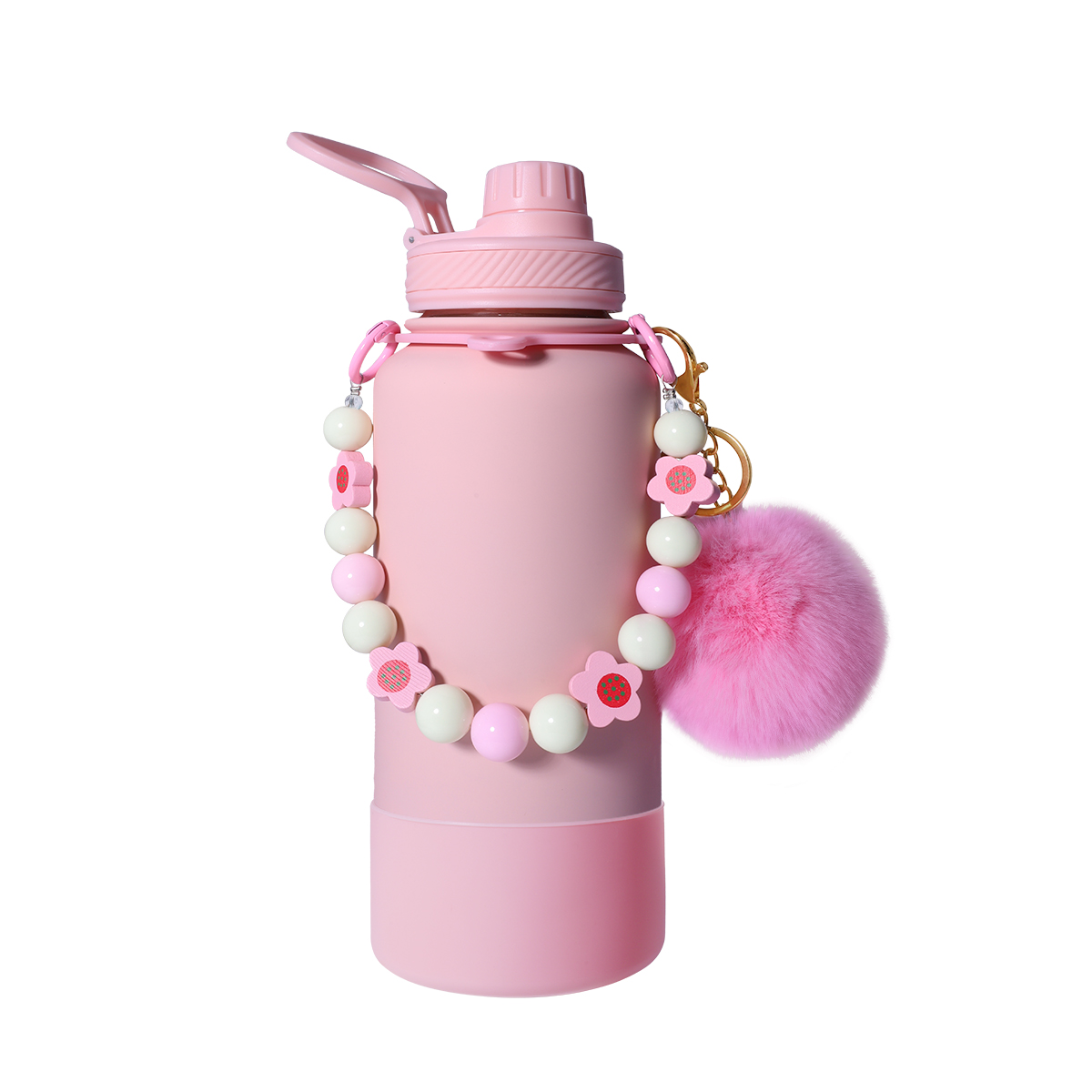 Ballet Pink Aquaflask Tumbler 1000ml with Paracord Handle and Silicone