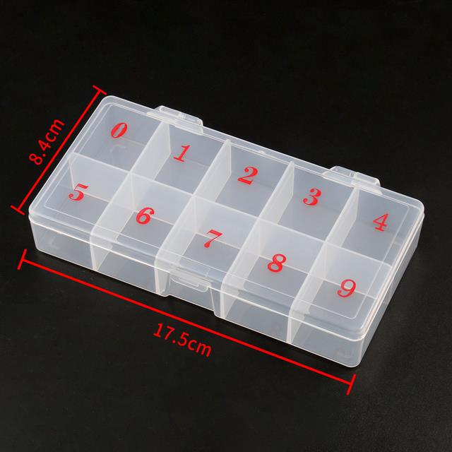 10 Shapes Transparent Plastic Storage Box Compartment Adjustable Container  for Beads Earring Jewelry Rectangle Case