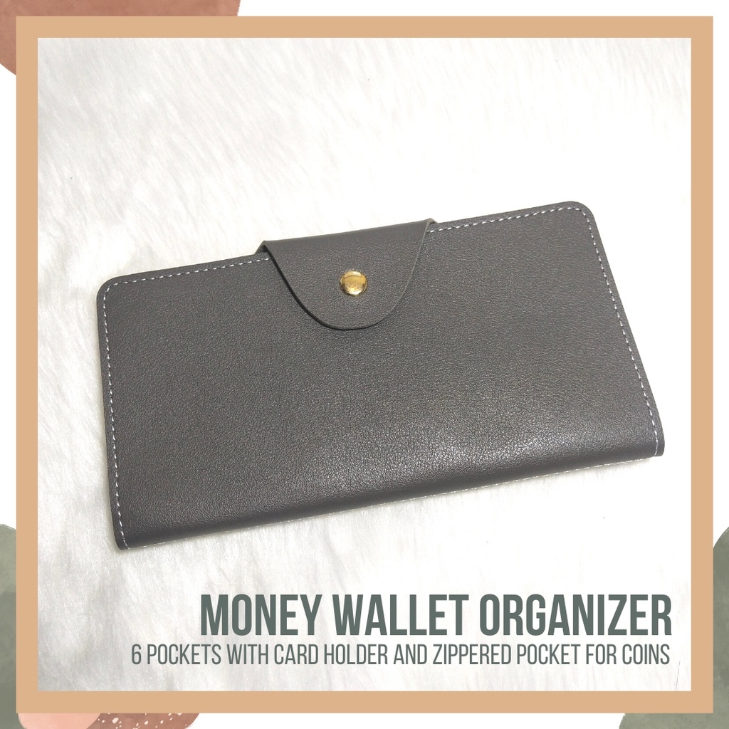 Money Wallet Money Organizer For Cash With 6 Zippered Pocket - Temu