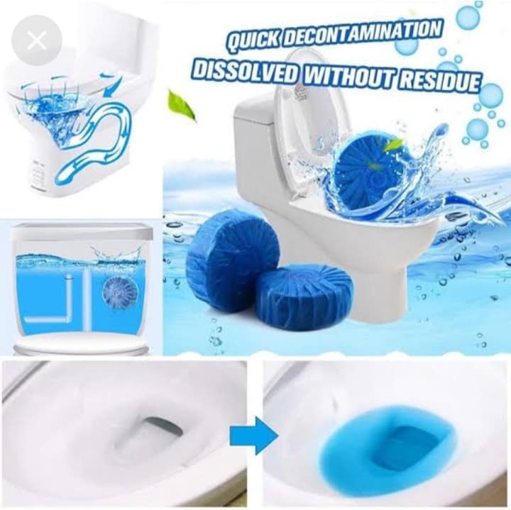 Bleach toilet bowl cleaner blue tablets (1pack 10pcs) Lazada PH