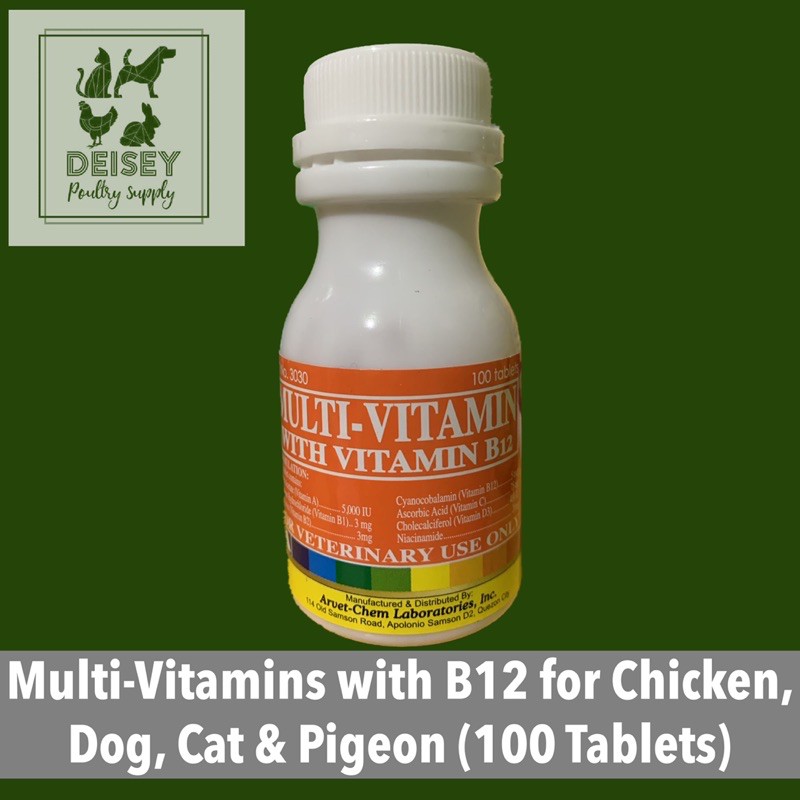 Arvet Multivitamins with B12 for Dog, Cat, Chicken & Pigeon (100
