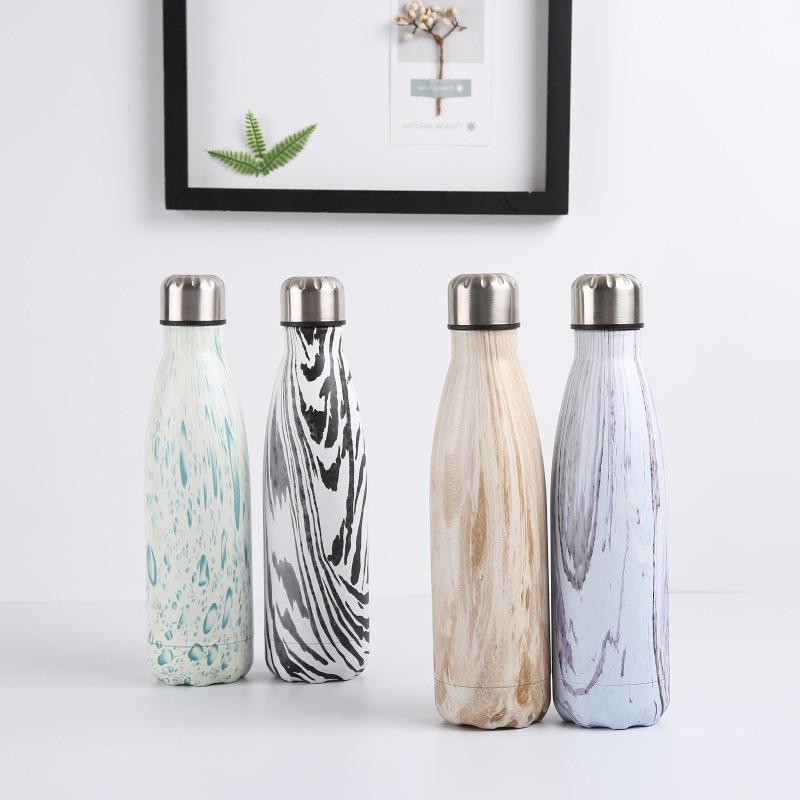 Double Walled Vacuum Flask Insulated Stainless Steel Water Bottle Leak ...