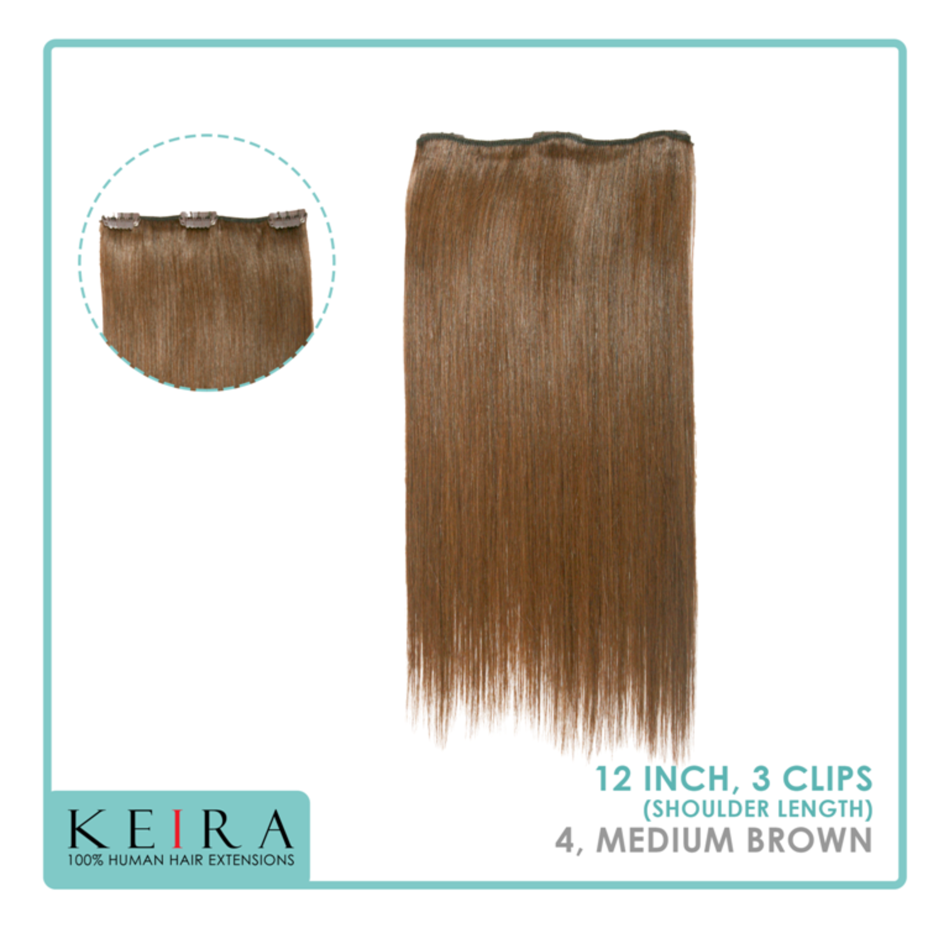 Keira Hair Extensions 100% Human Hair Shoulder length in Medium Brown -  CODE- L12W6C4 | Lazada PH