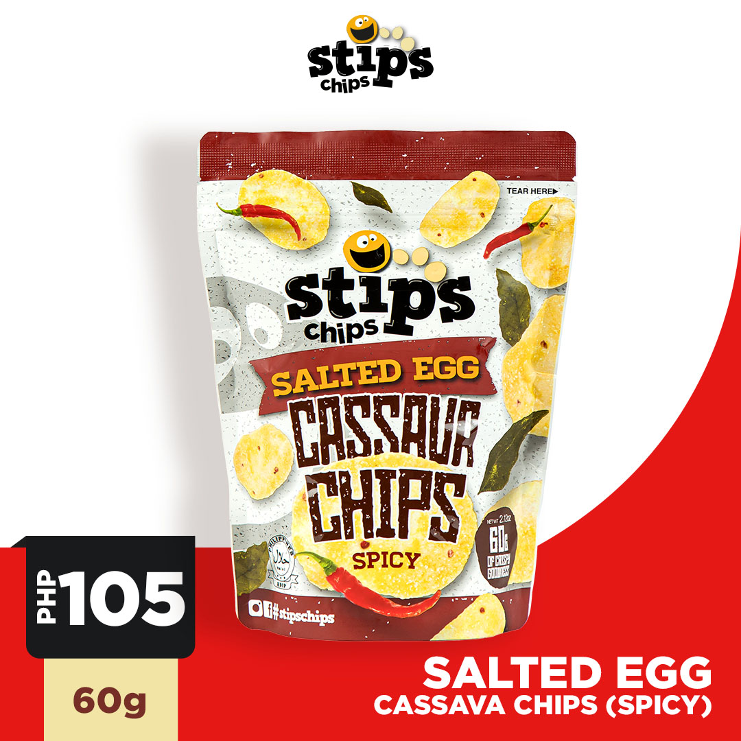 Stip's Chips Salted Egg Cassava Chips Spicy 60g | Lazada PH