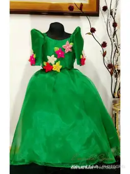 green filipiniana gown