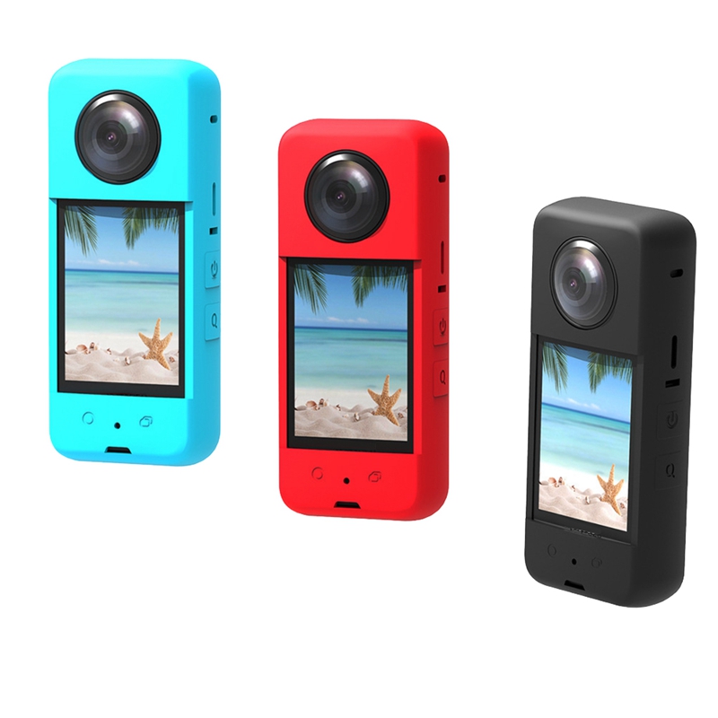 Silicone Case for Insta 360 X3 Panoramic Action Camera Dustproof Silicone Protective Case Anti-Drop Case