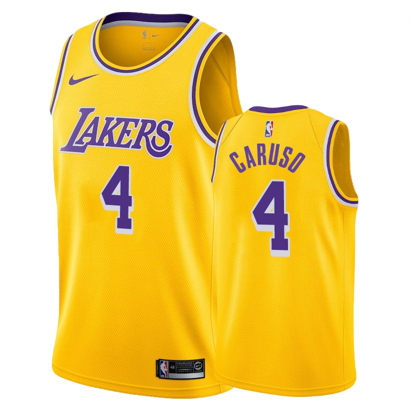 บาสเก็ตบอล NBA Mens Jersey #4 Alex Caruso ลอสแอนเจลิสเลเกอร์สร้อนกด Retro City Edition เสื้อบาสเกตบอลสวิงแมน