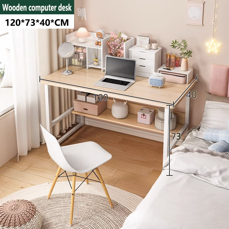 IKAE Computer desk Home Bedroom study Office table for small room student  adult corner gaming computer Wooden table